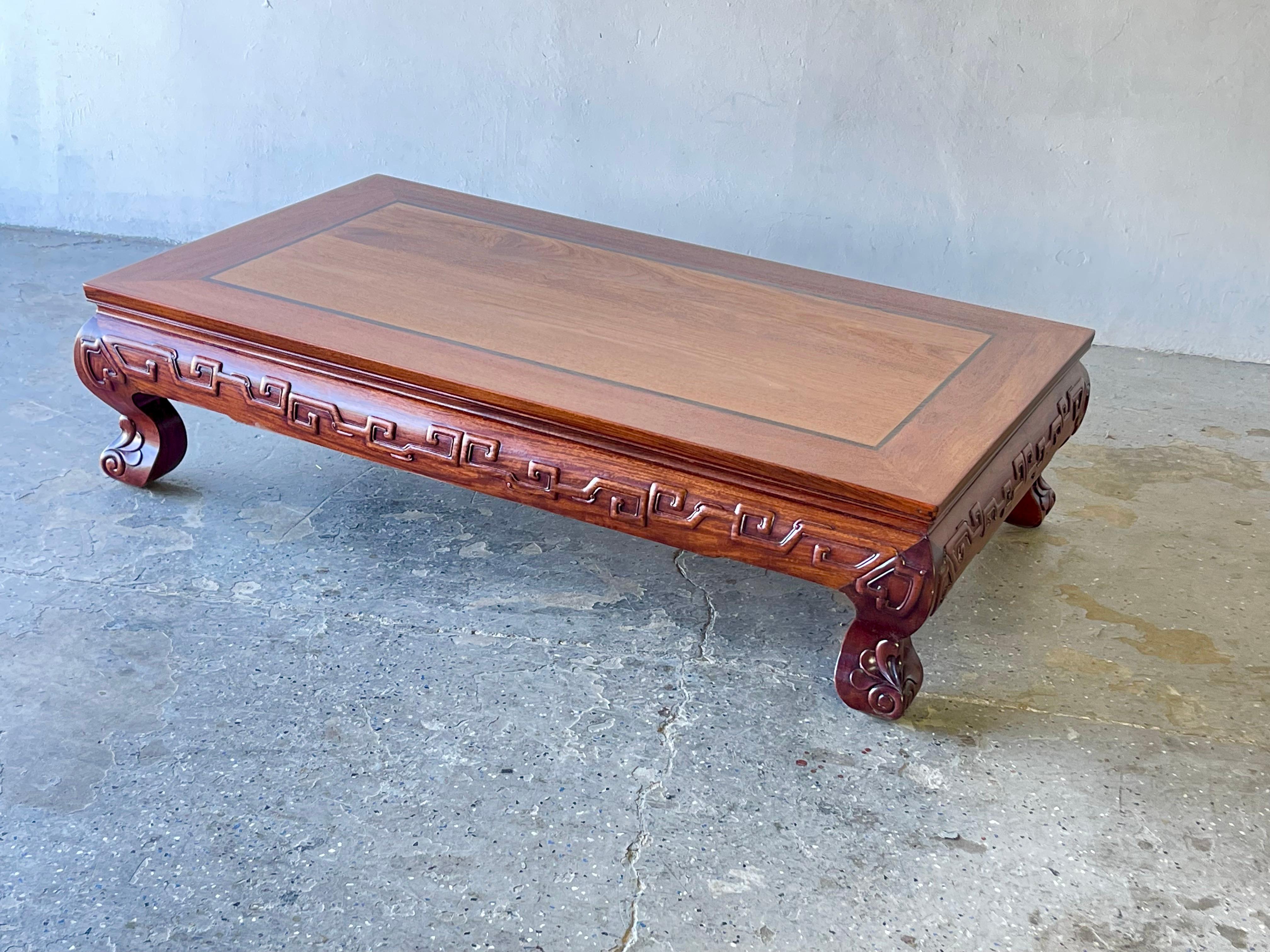 japanese hand carved coffee table
