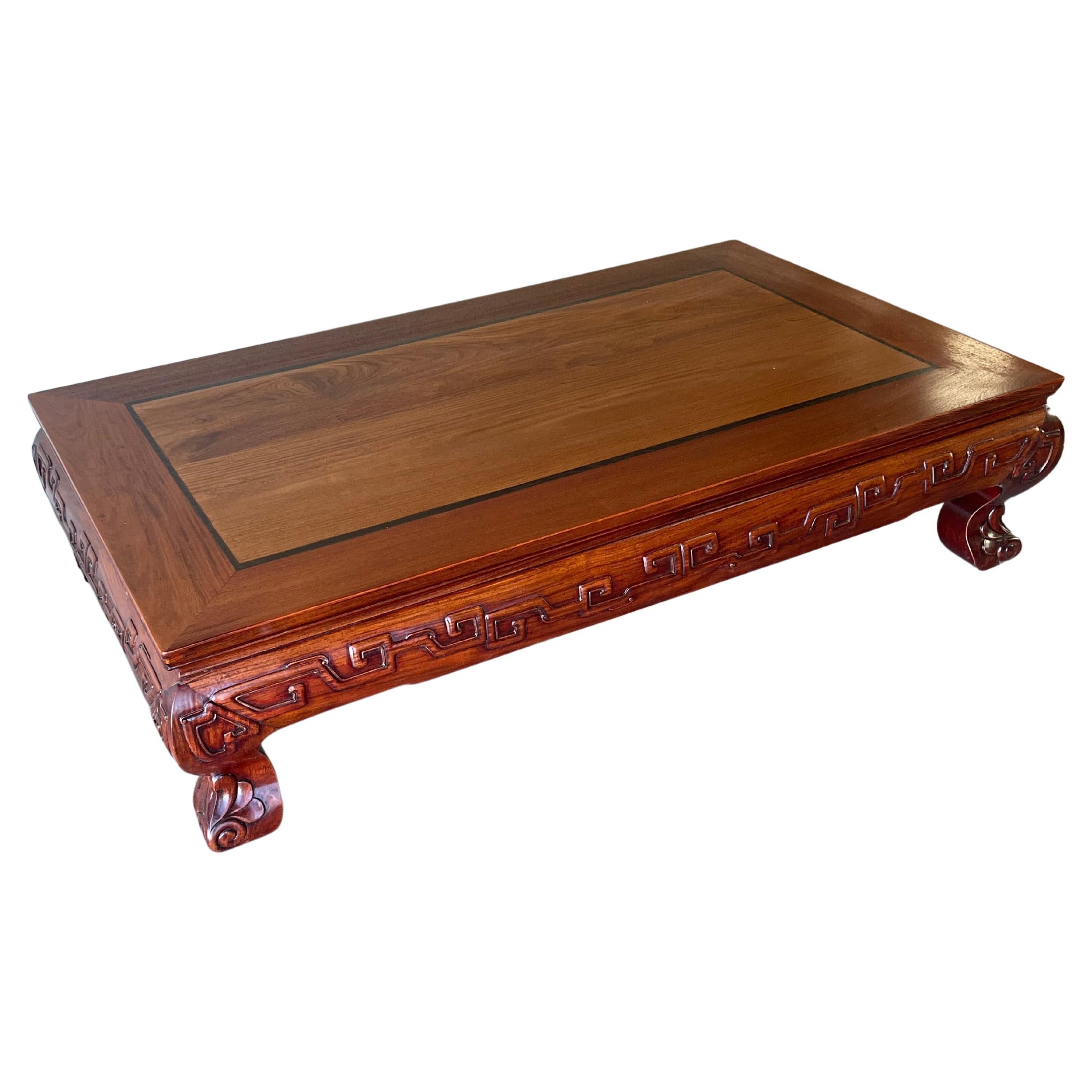 1900’s Japanese / Asian  Rosewood & Eboy Zataku Low / Coffee Table For Sale