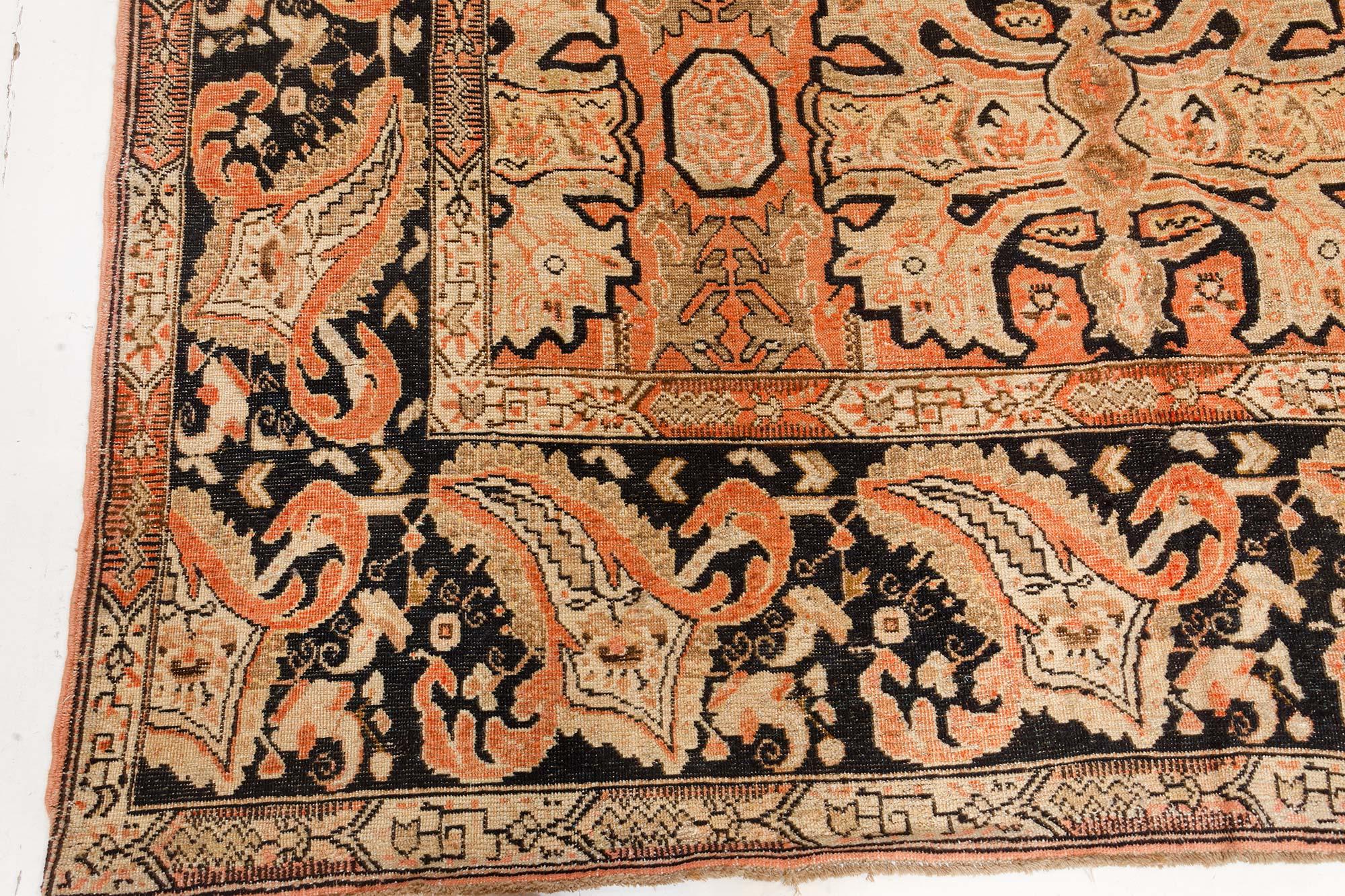 1900s Karabagh Bold Design Handmade Wool Rug In Good Condition For Sale In New York, NY