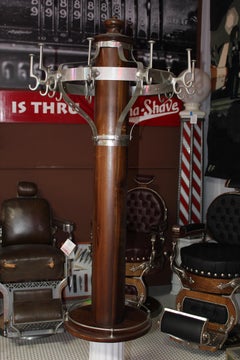 1900s Koken Barber Shop Coat and Hat Rack