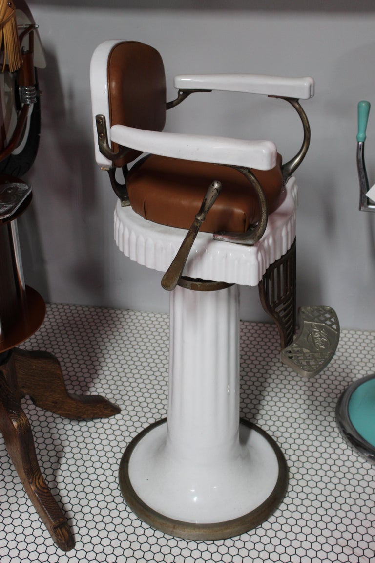 1900s Koken Child's Barber Chair For Sale at 1stDibs