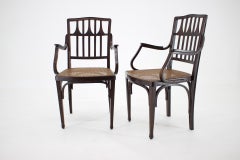1900s Koloman Moser Pair of Armchairs for J & J Kohn No. 327