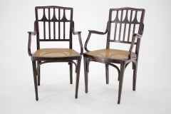 1900s Koloman Moser Pair of Armchairs for J & J Kohn No. 327