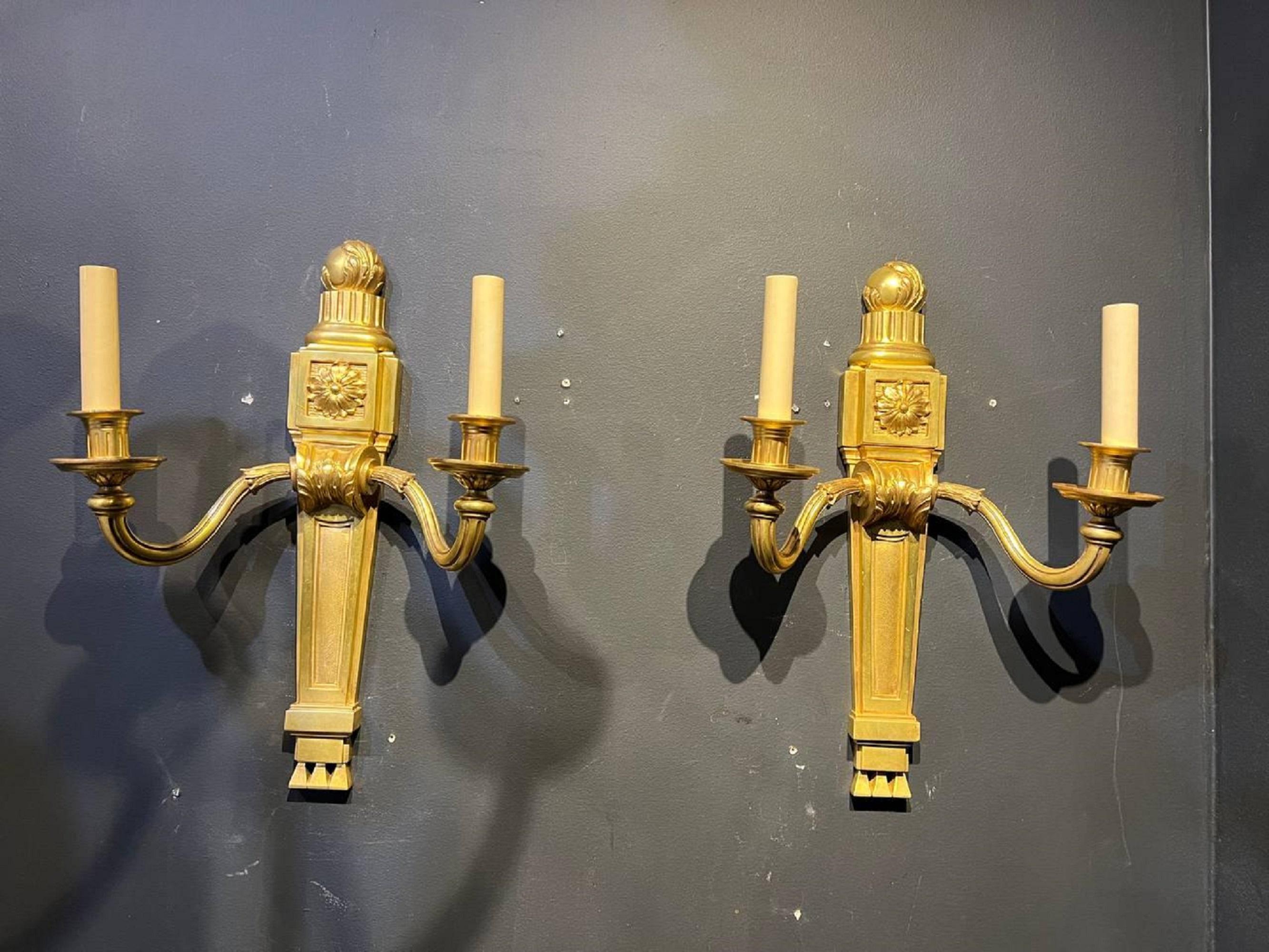 1900s Large Caldwell Sconces In Good Condition For Sale In New York, NY