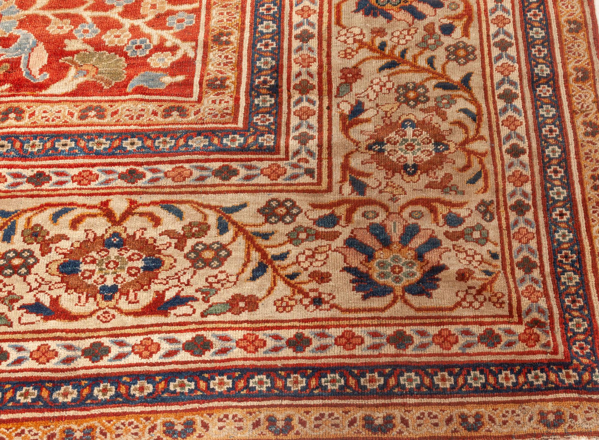 1900s Large Persian Sultanabad Wool Rug For Sale 2