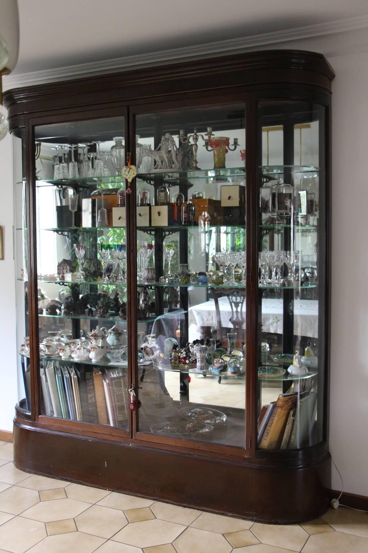 victorian glass cabinet