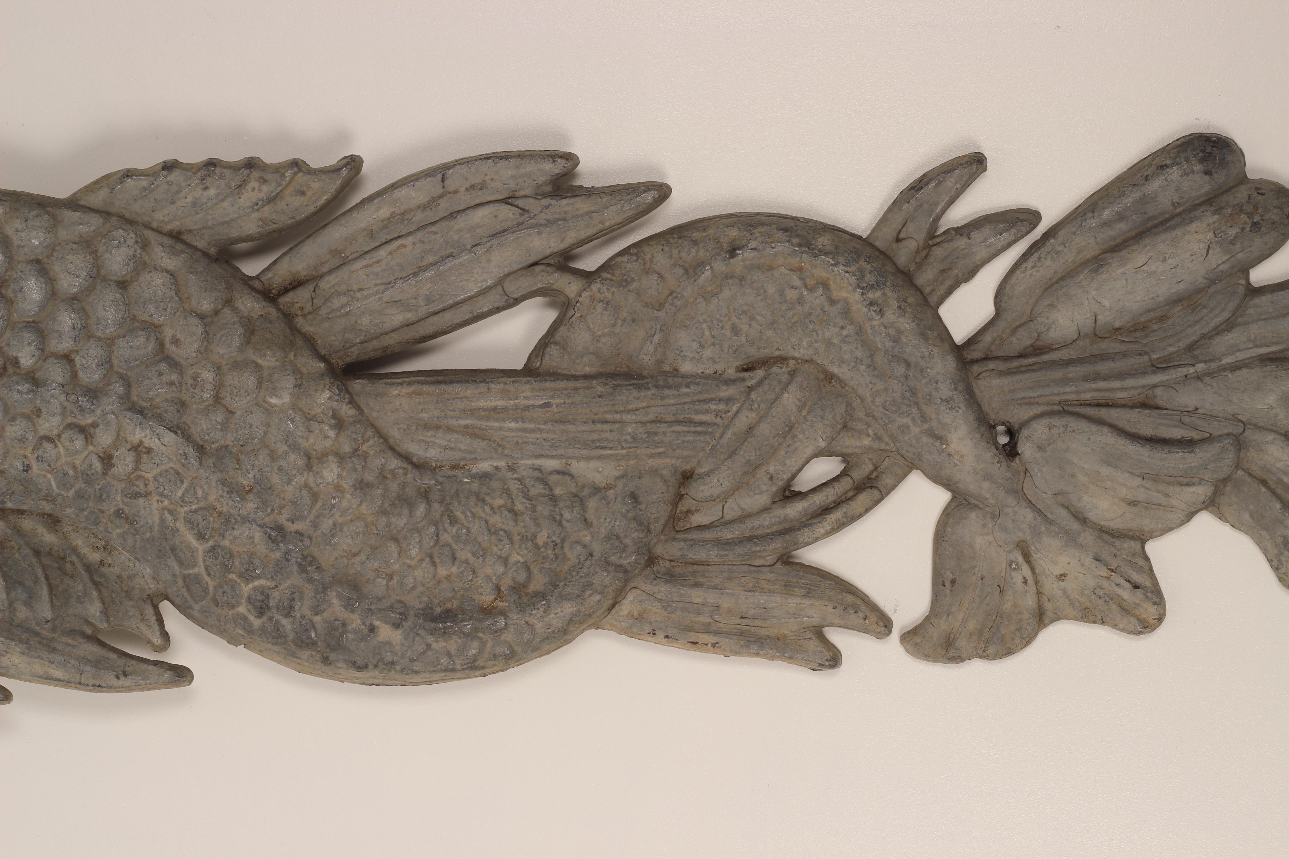English 1900’s Lead Sturgeon or Dolphin Fountain Produced in England with Water Spout