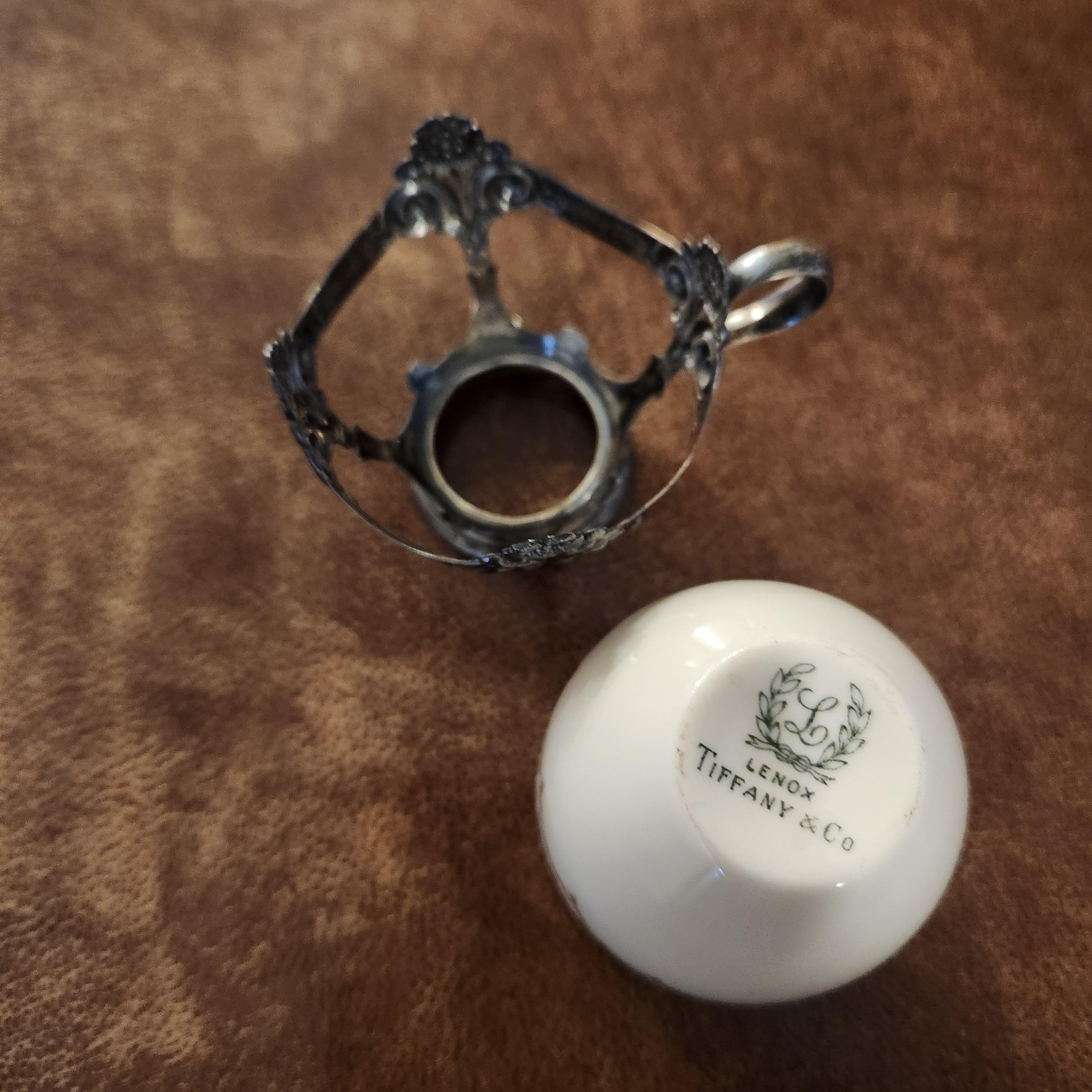 1900s Lenox for Tiffany & Co Sterling Silver Demitasse Cup In Good Condition For Sale In Chula Vista, CA