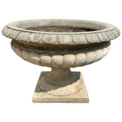 1900's Limestone Composite Urn from France