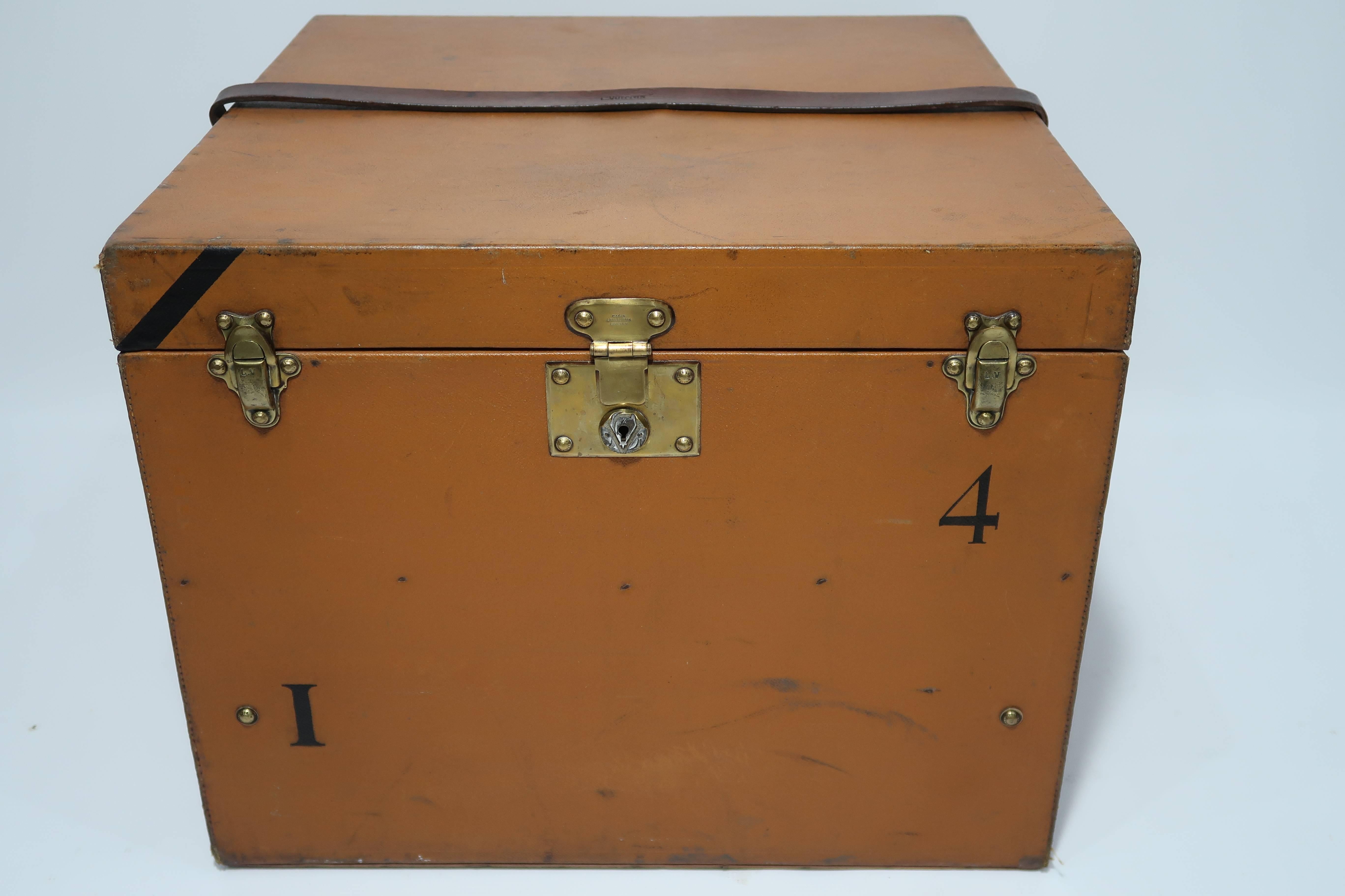 For sale a very rare Louis Vuitton trunk, with air tight closing lid, waterproof and with the rarest LV lock as seen on the photos.

Completely unrestored.

Believed to be one of the trunks that took part on the famous Citroen Black Journey as
