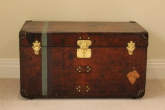 1900s Louis Vuitton Cowhide Leather Courier Trunk