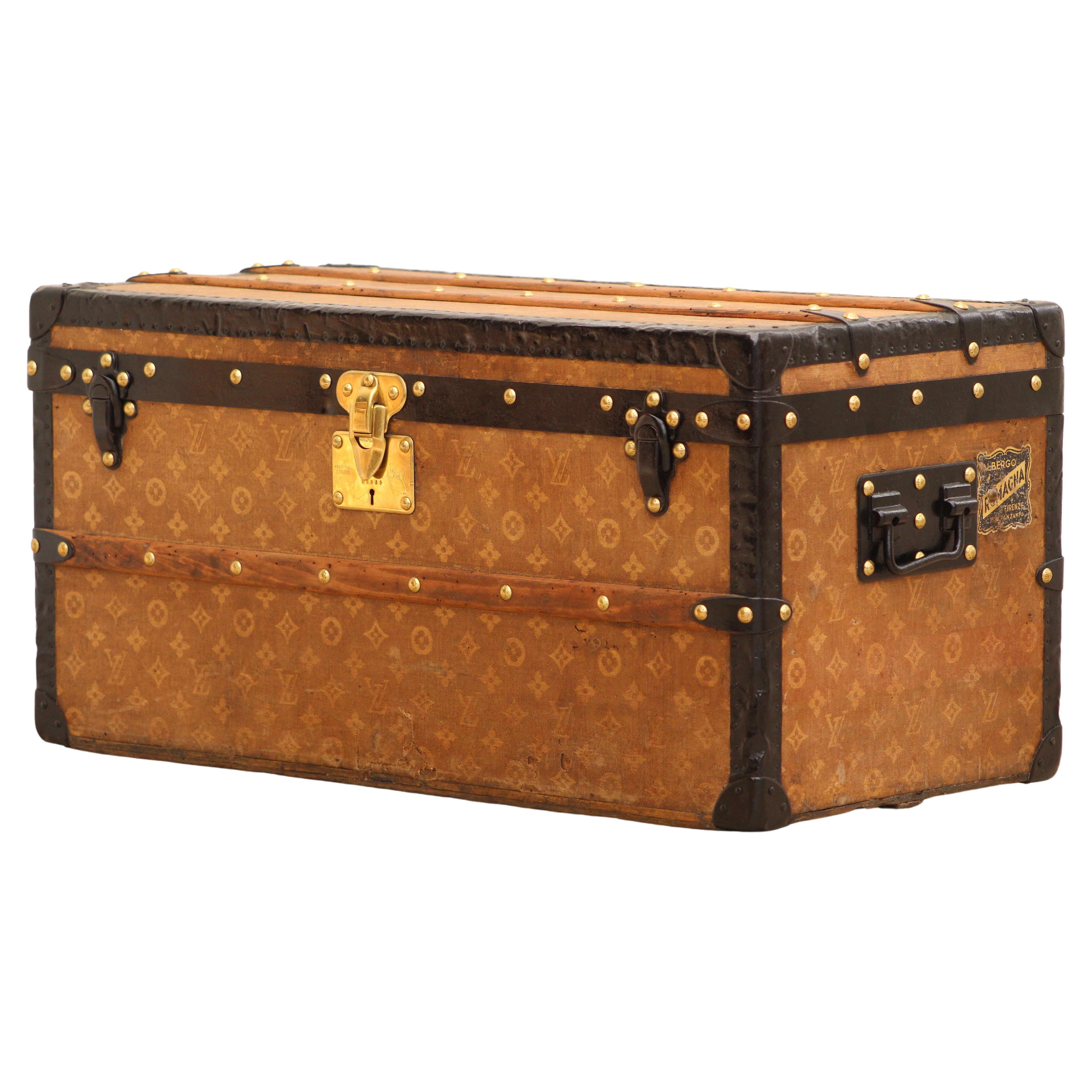 Goyard Rare Rolling Suitcase Luggage With Steamer Trunk Details Wheeled  Trolley