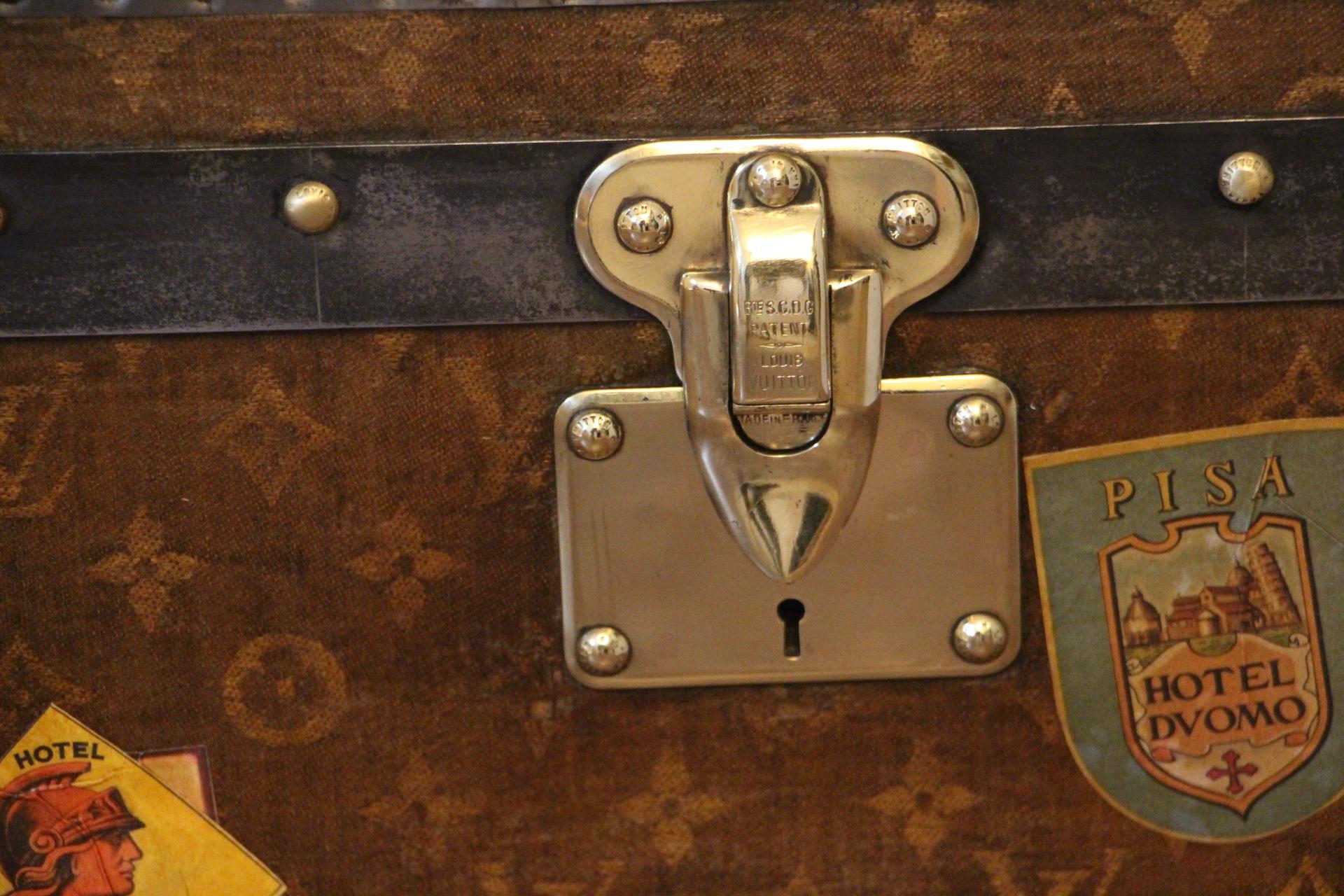 Art Deco 1900s Louis Vuitton Monogram Wooven Canvas Hat Trunk, Louis Vuitton Trunk