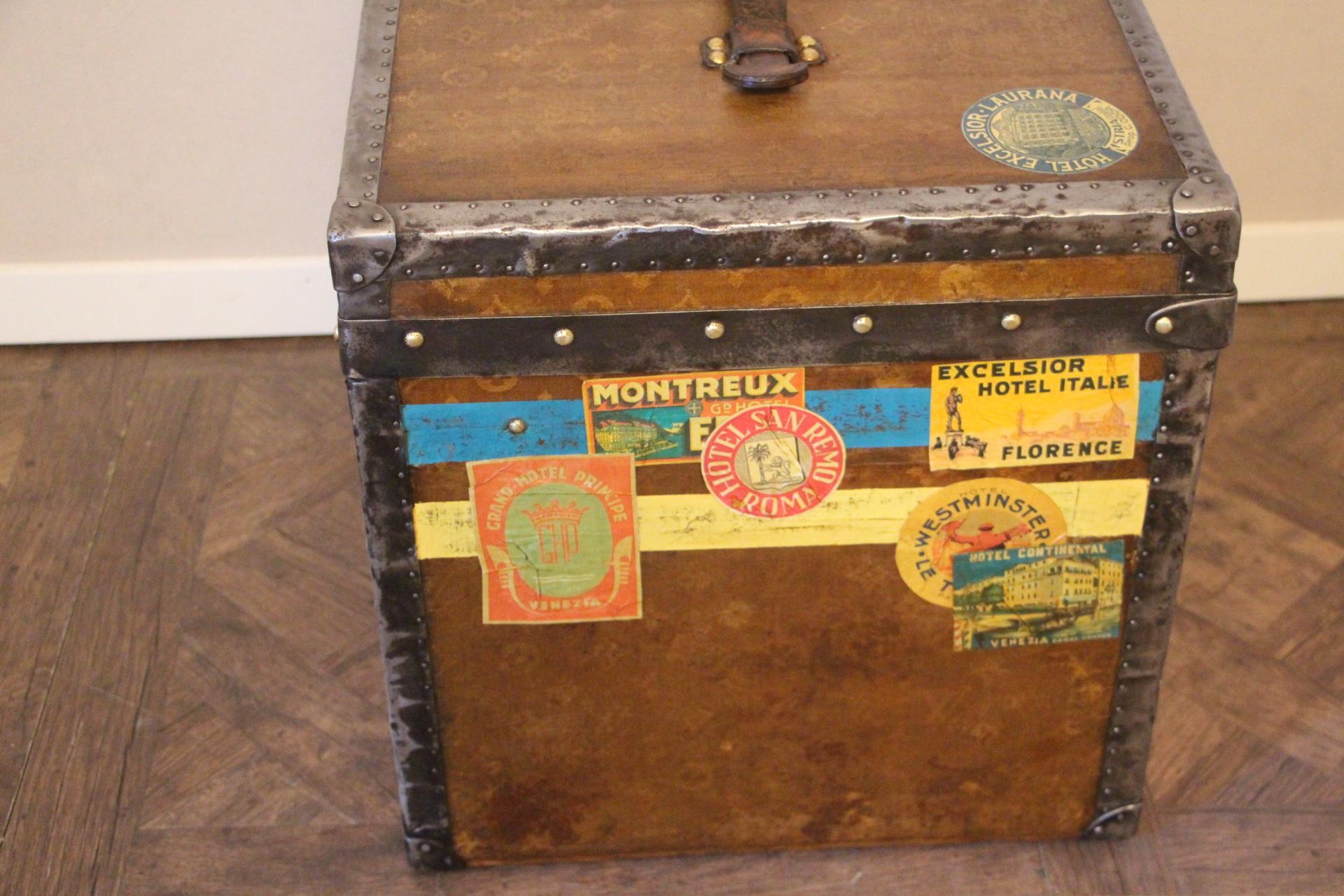 1900s Louis Vuitton Monogram Wooven Canvas Hat Trunk, Louis Vuitton Trunk 1