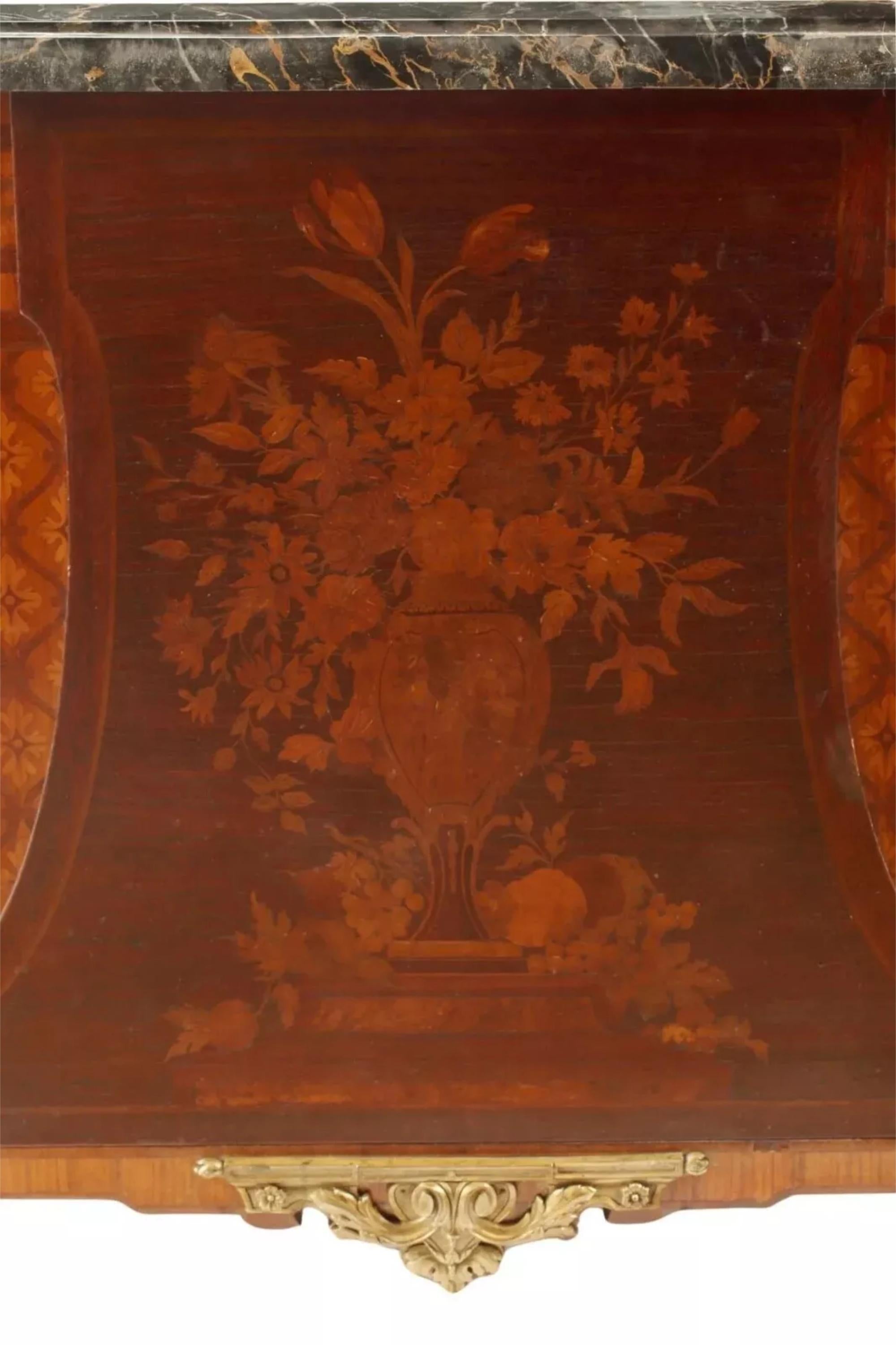 20th Century 1900s  Louis XVI Style, Marquetry, Marble, Commode A L'anglaise, Sideboard! For Sale