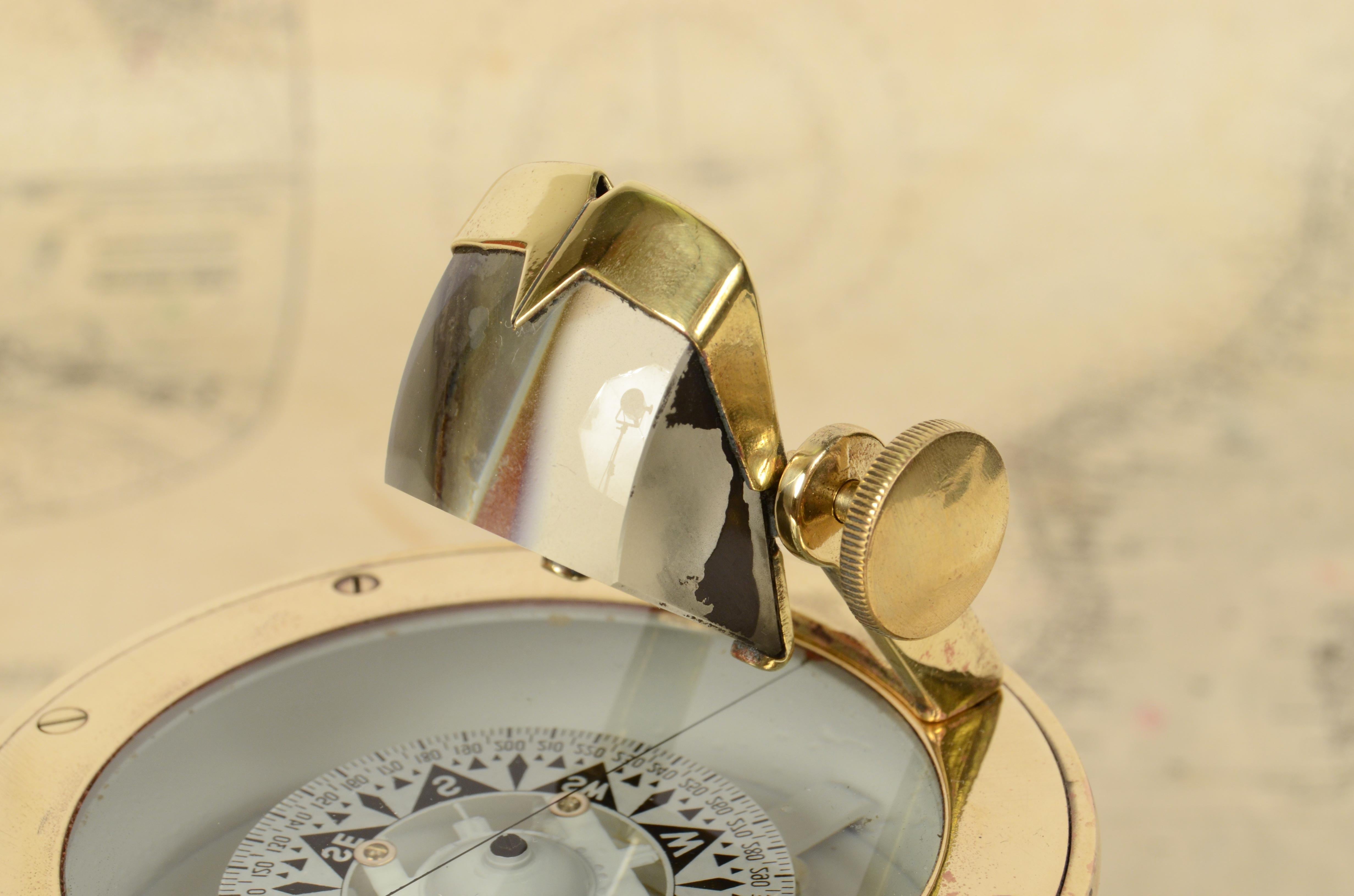 1900s Magnetic Compass Signed Kelvin & Hughes Ltd Gt Britain Nautical Antiques  1