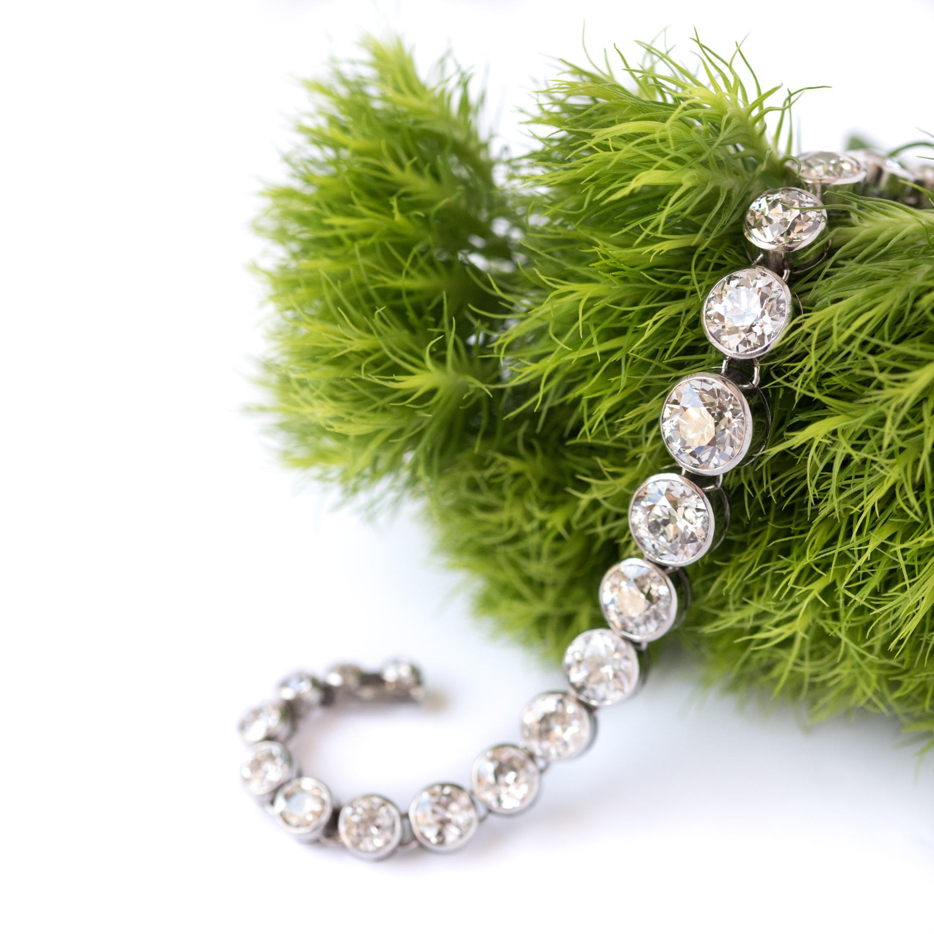 Maison Auger 22 Karat Diamant-Platin-Armband Damen im Angebot