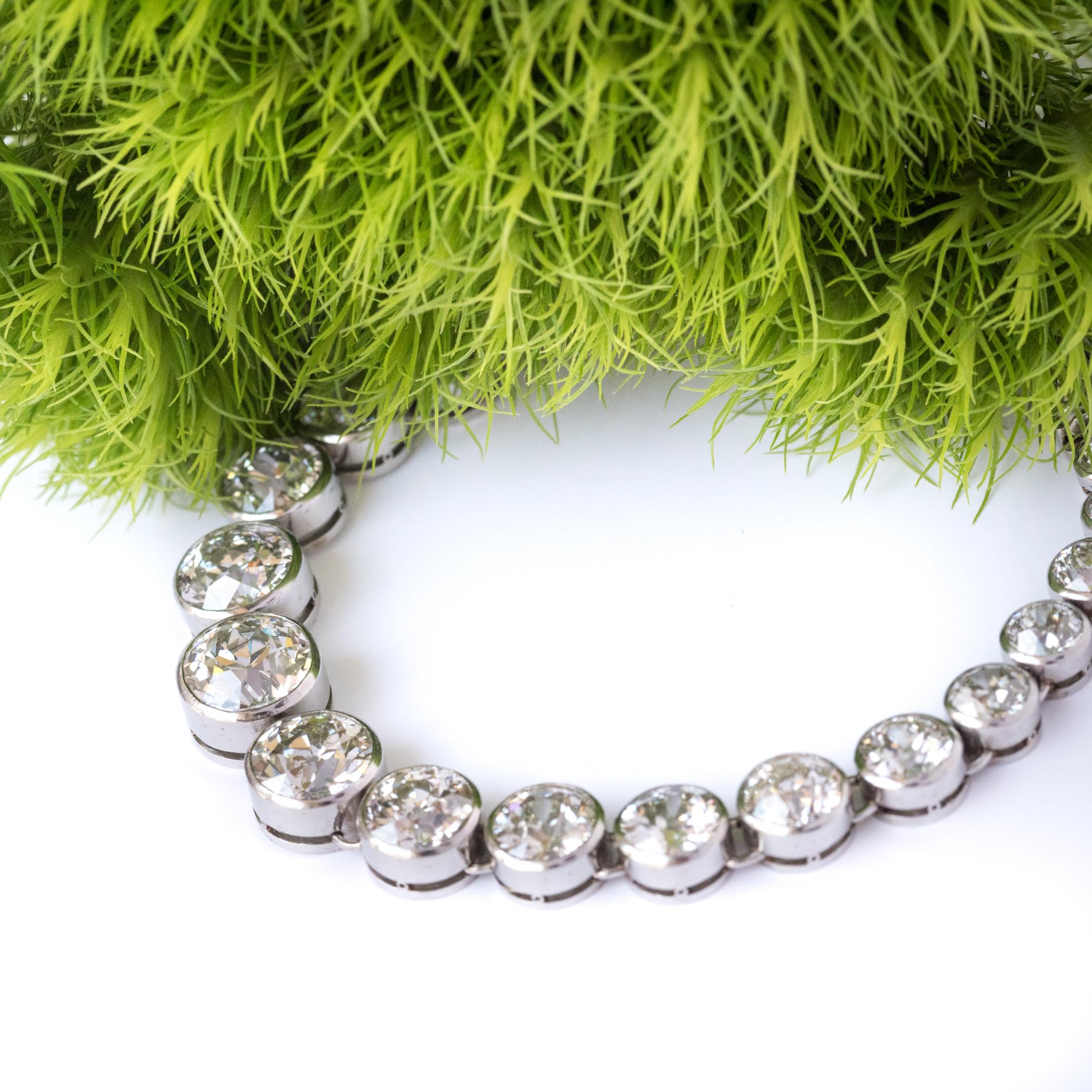 Women's 1900s Maison Auger 22 Carat Diamond Platinum Bracelet For Sale