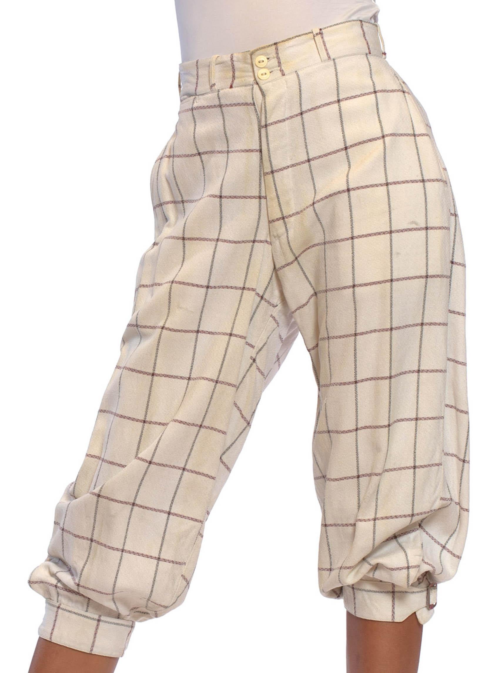 1900S Men's Edwardian Golf Plus-Four Knickers Pants In Excellent Condition In New York, NY