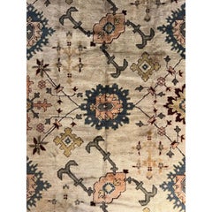 1900s Mid-19th Century Tribal Turkish Oushak Rug 10'0'' X 6'10''