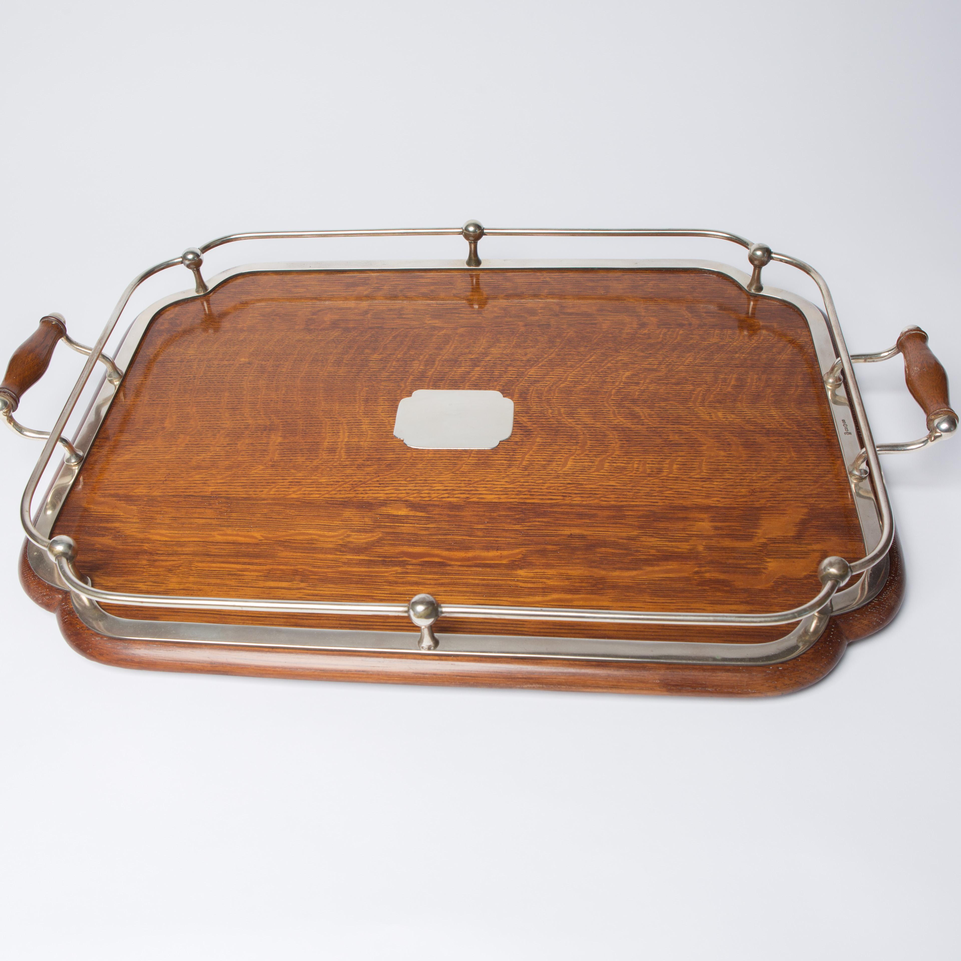 curved wooden tray