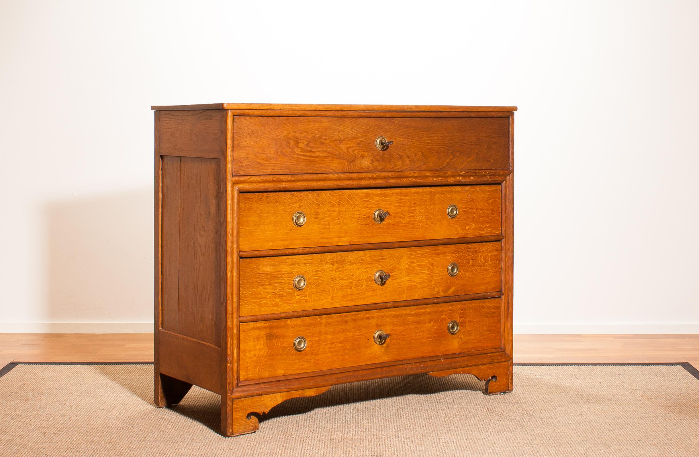 1900s, Oak Commode, Secretary, Chest of Drawers, Cabinet, the Netherlands 5