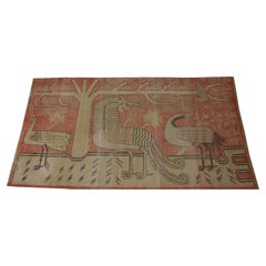 1900s Oriental Animal Print Khotan Samarkand Rug
