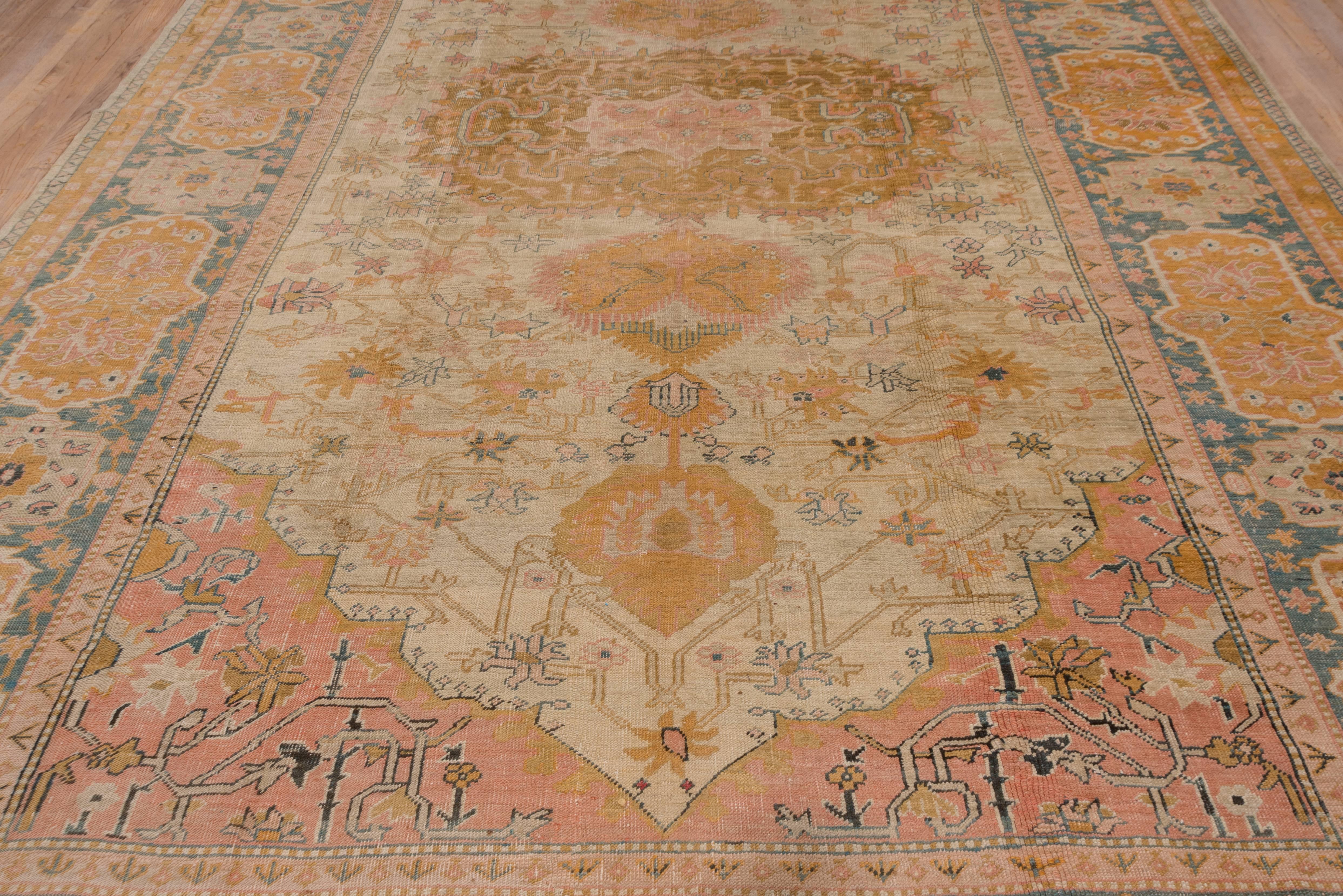 Turkish 1900s Oushak Carpet For Sale