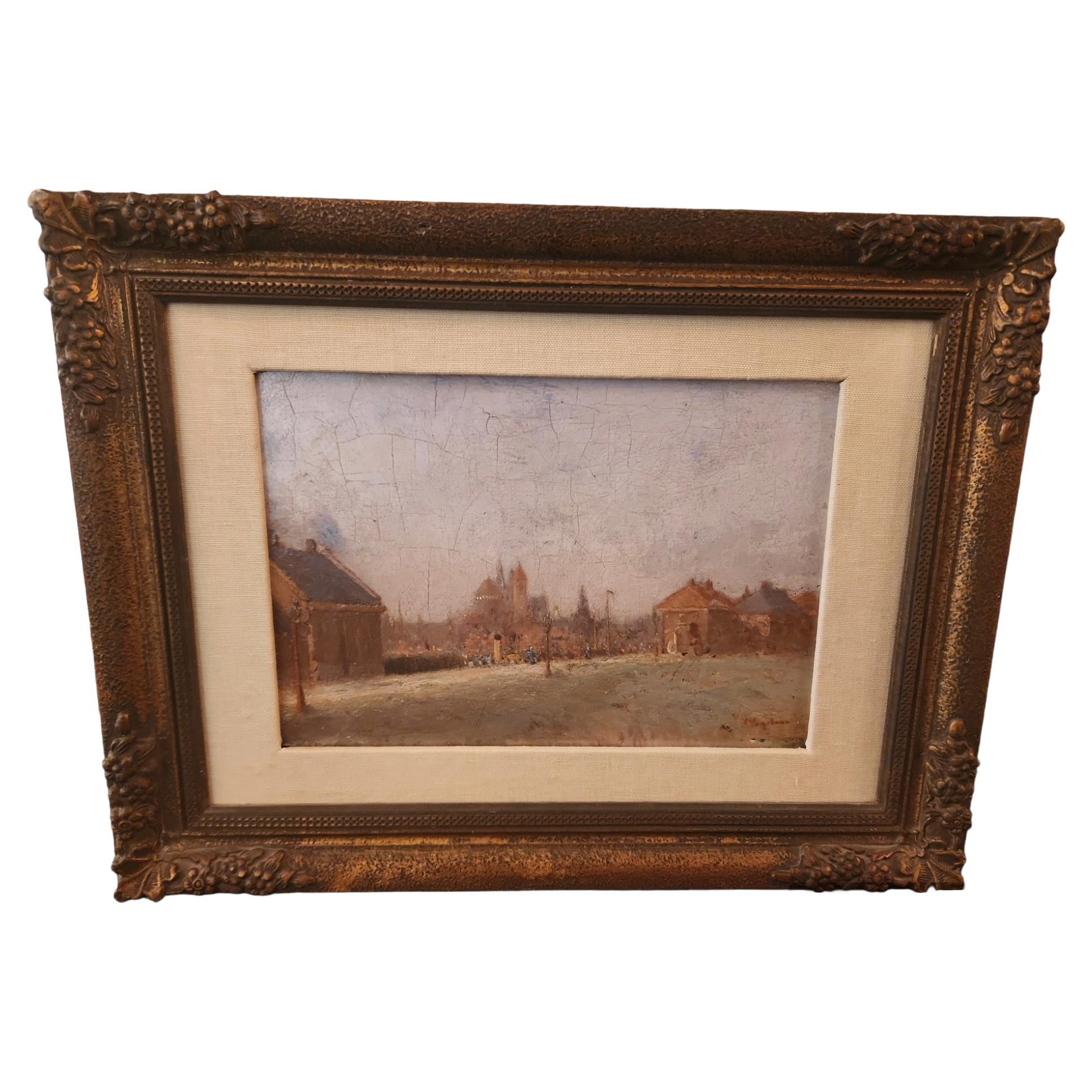 1900s Painting of a City For Sale