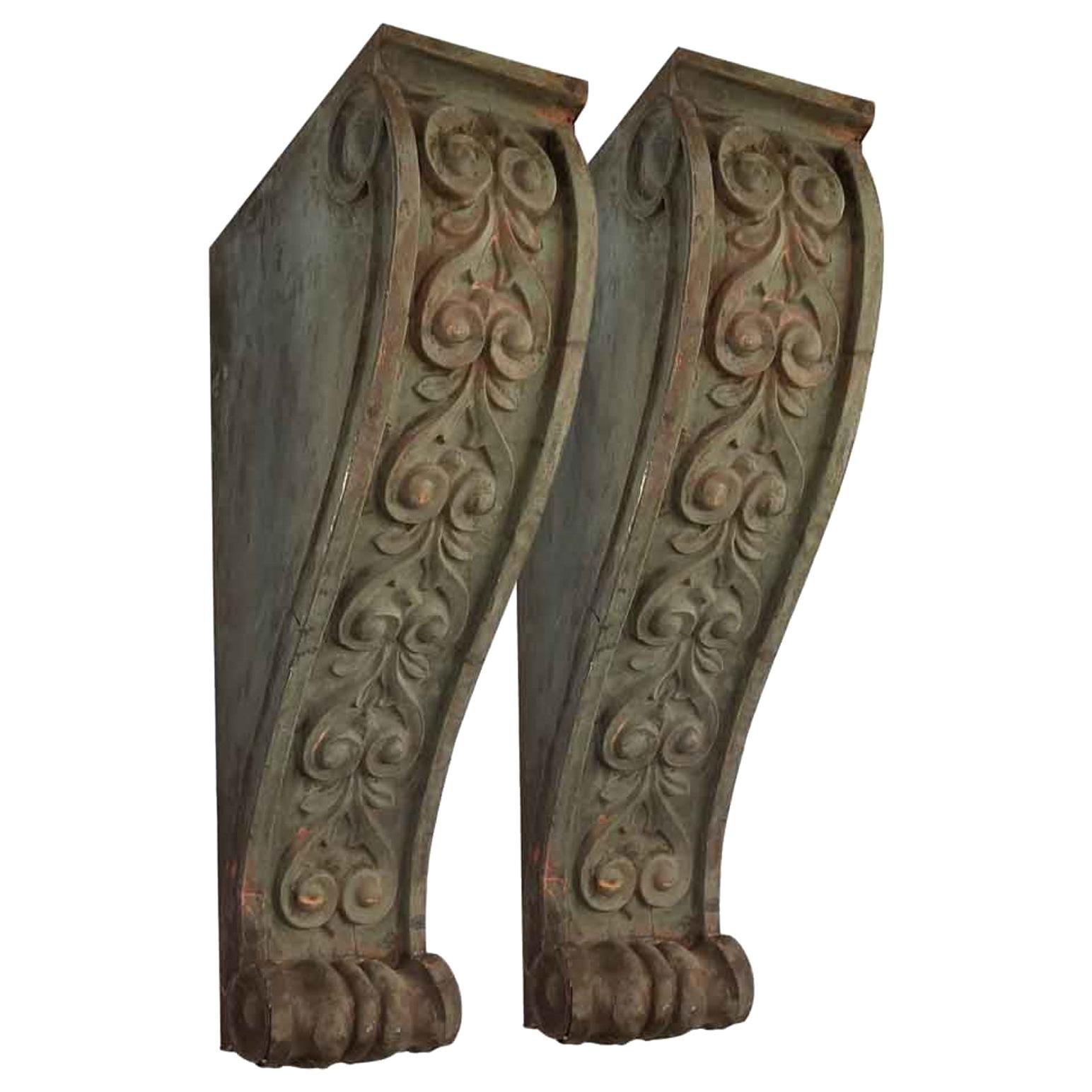 1900s Pair of Copper Corbels from the Prestigious NYC Tribeca Film Building
