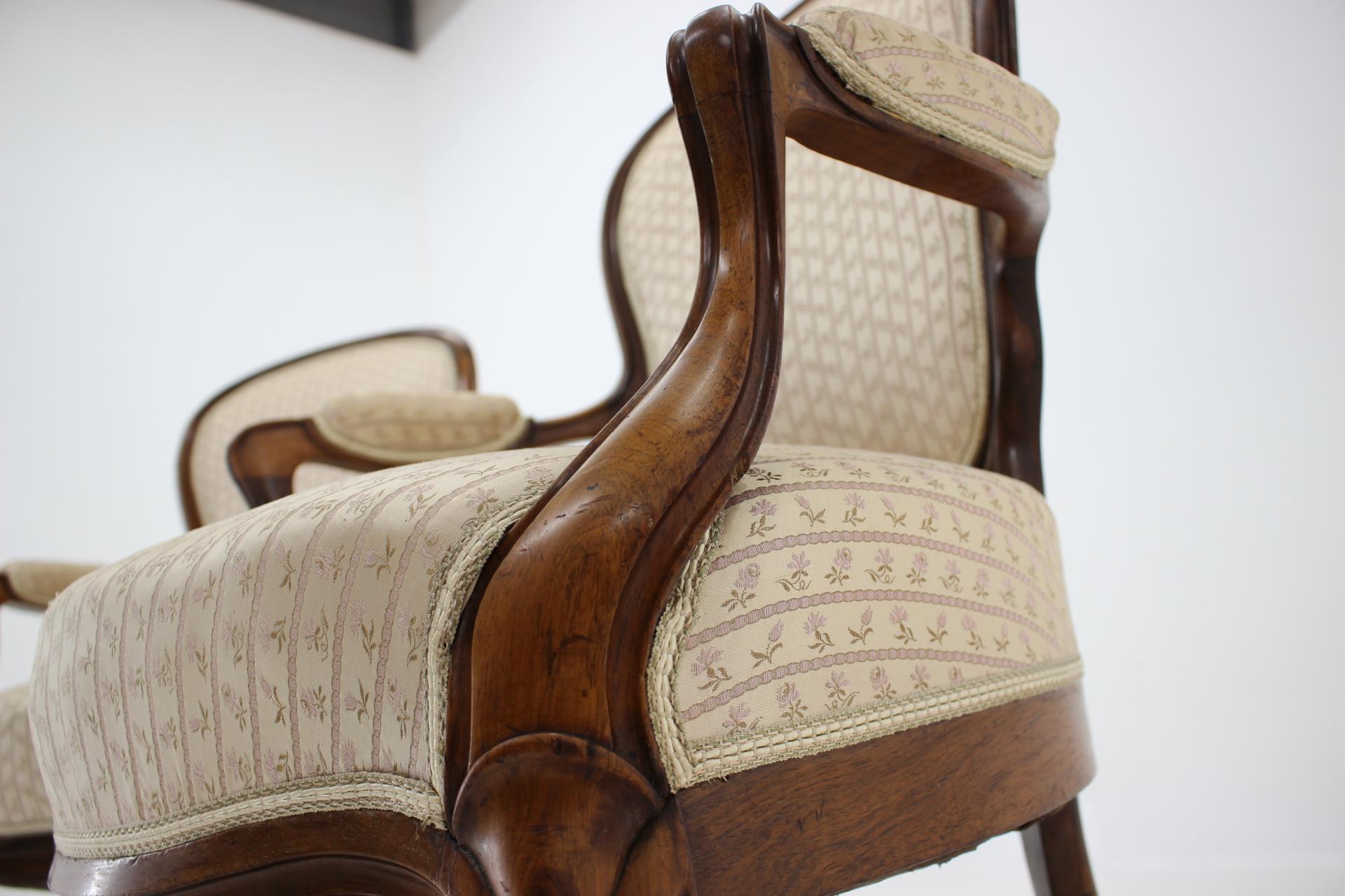 1900er Paar original dänische Rokoko-Stühle im Angebot 8