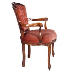 Fauteuils de style baroque Louis XV de Venise, datant des années 1900, en noyer sculpté avec des motifs floraux