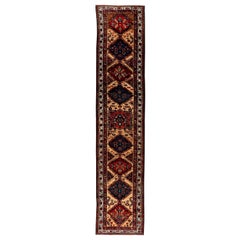 Antique Persian Hamadan Long Narrow Handmade Runner