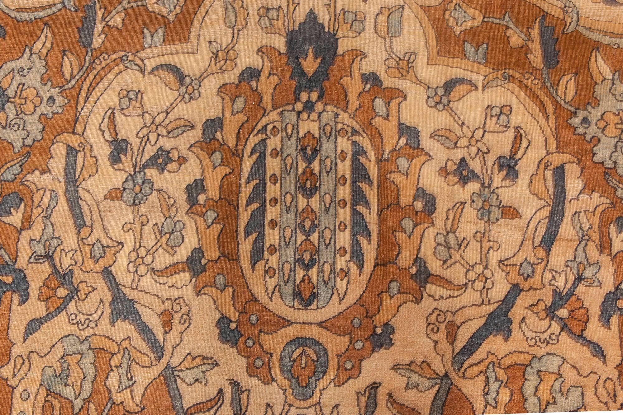 Doris Leslie Blau 1900er Persischer Kirman Handgefertigter Wollteppich im Zustand „Gut“ im Angebot in New York, NY