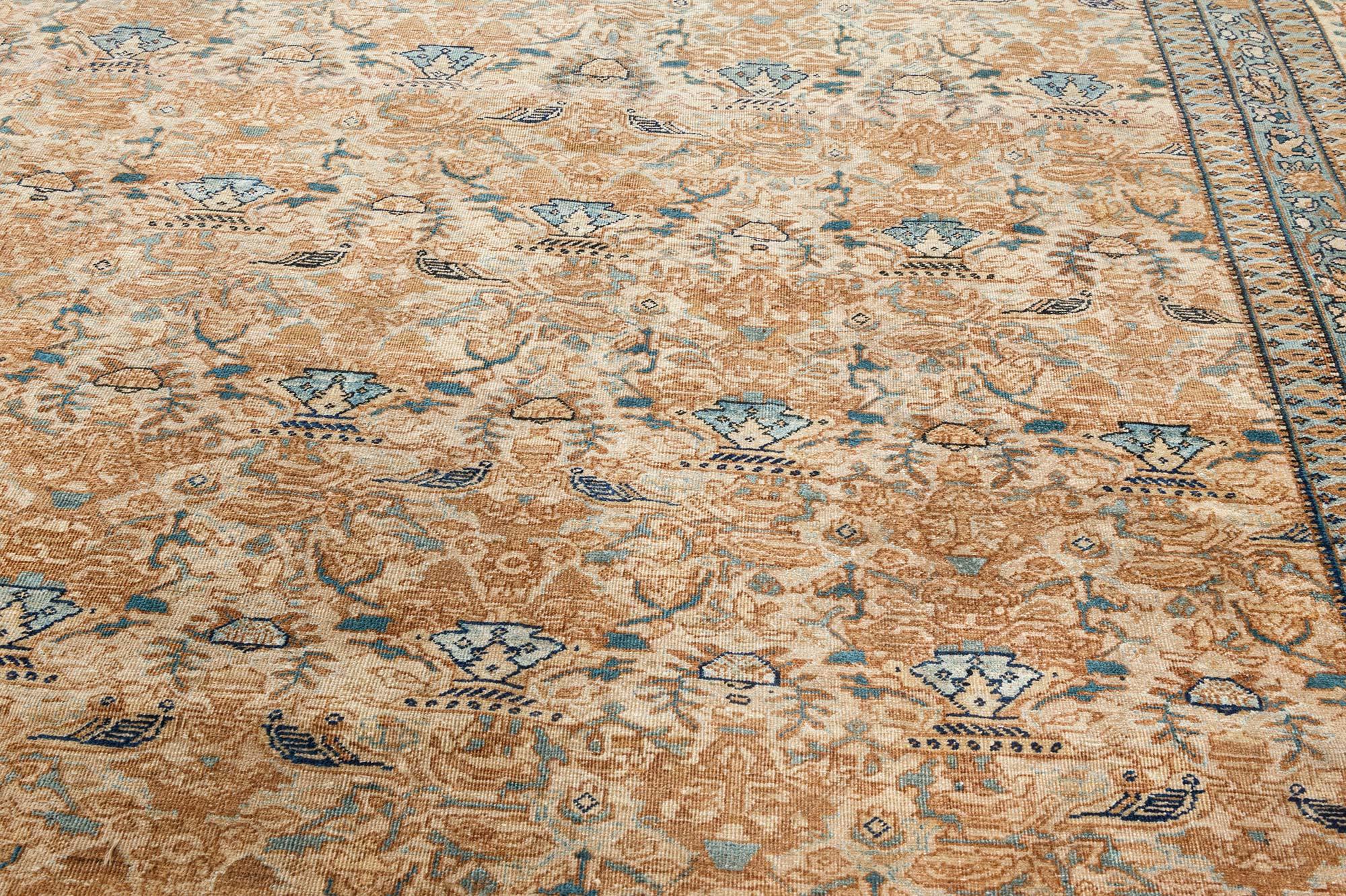 Doris Leslie Blau Authentischer 1900er Persischer Kirman Handgefertigter Wollteppich im Zustand „Gut“ im Angebot in New York, NY