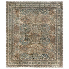 Doris Leslie Blau Authentic 1900s Persian Kirman Handmade Wool Carpet