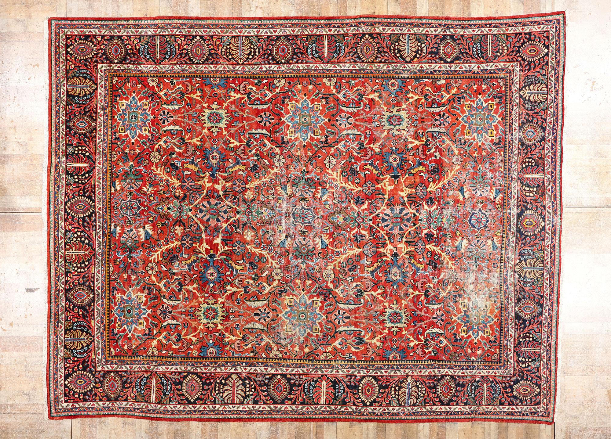 Tappeto persiano Mahal del 1900 con stile tradizionale in vendita 2