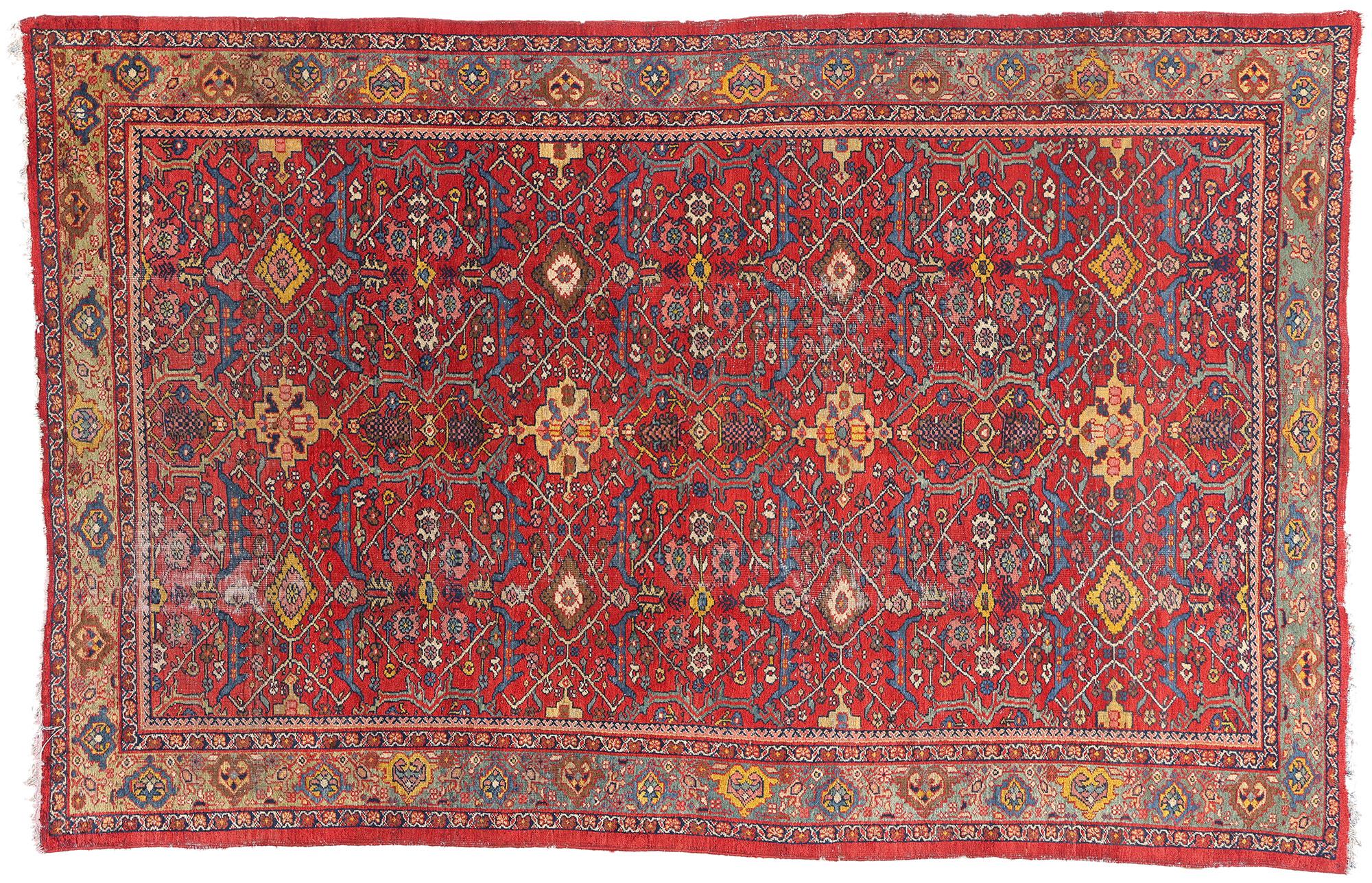 1900's  Tapis persan Mahal de style traditionnel en vente 3