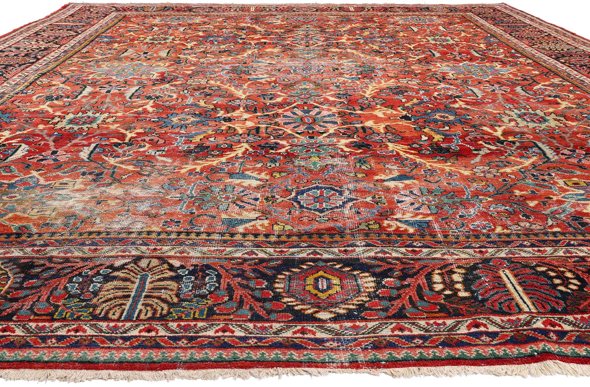 Estetismo Tappeto persiano Mahal del 1900 con stile tradizionale in vendita