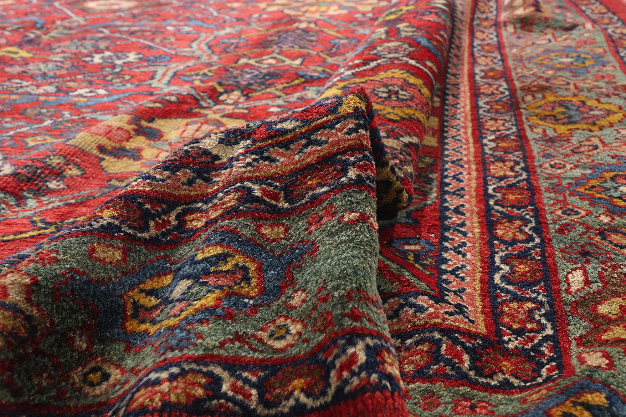 1900's  Tapis persan Mahal de style traditionnel Bon état - En vente à Dallas, TX