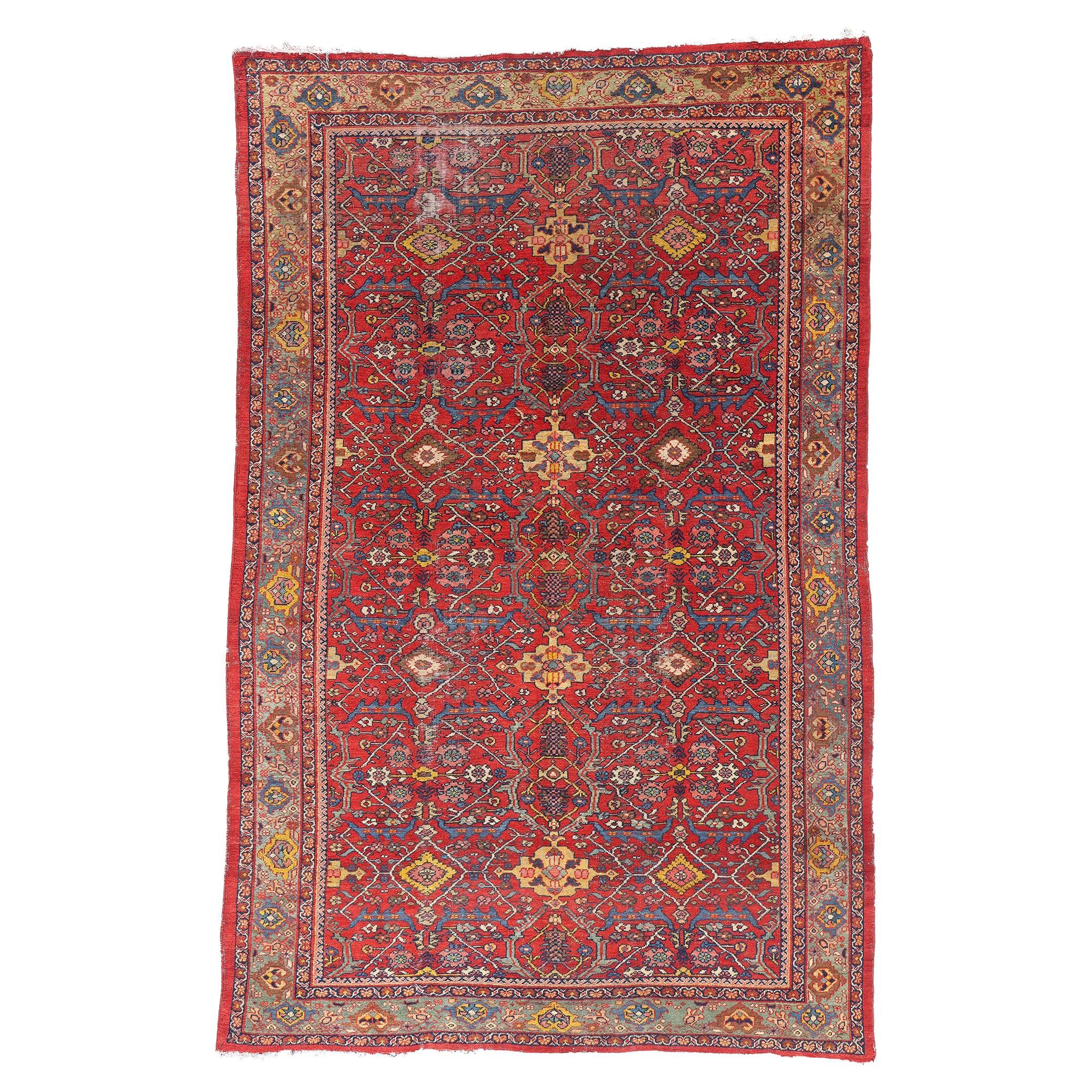 1900's  Persian Mahal Carpet with Traditional Style