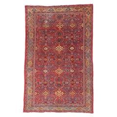1900's  Persian Mahal Carpet with Traditional Style
