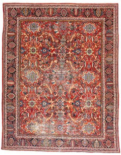 Tappeto persiano Mahal del 1900 con stile tradizionale