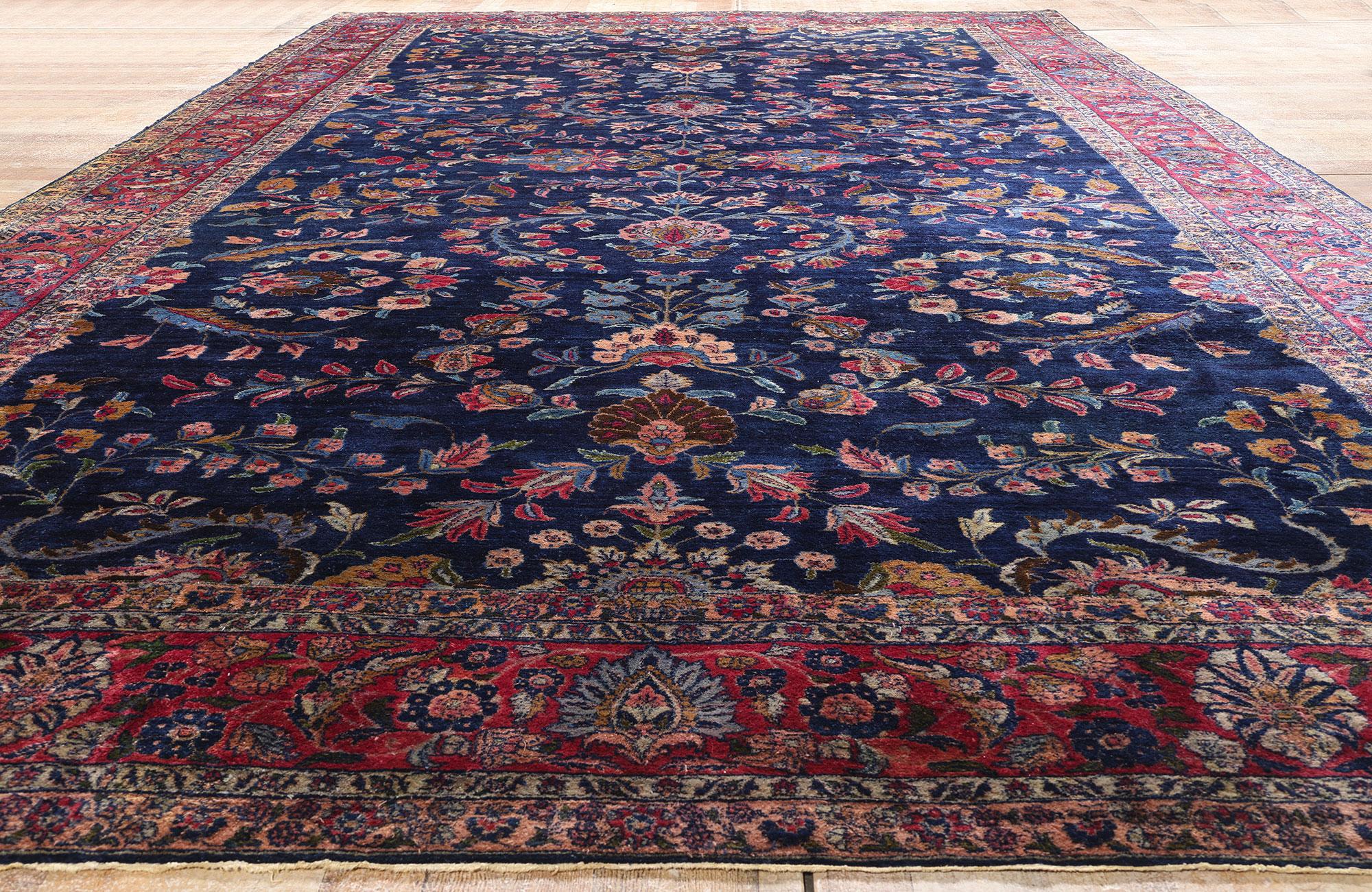 Lana Tappeto Sarouk persiano del 1900 con stile moderno in vendita