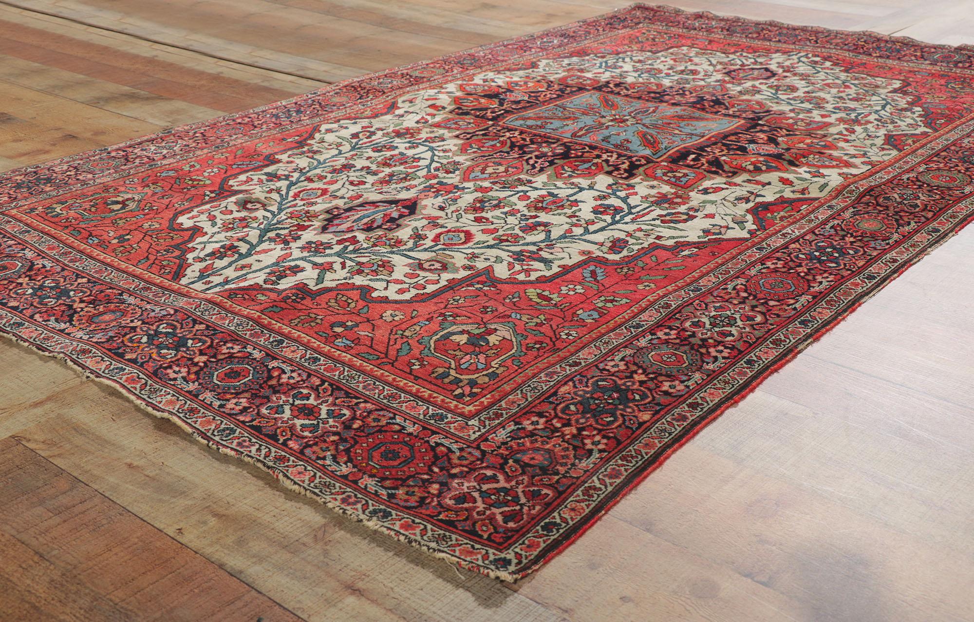 Tapis persan Sarouk Farahan des années 1900 avec style moderne en vente 2