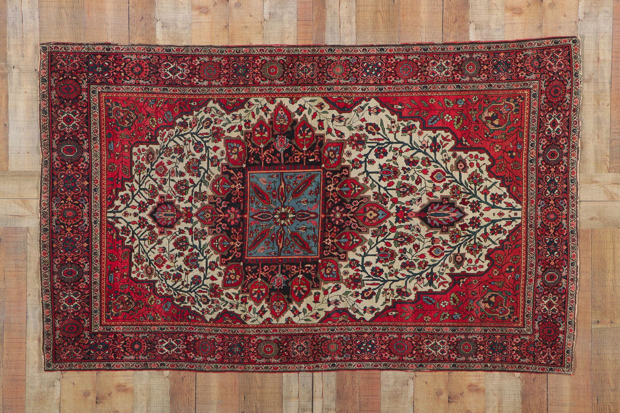 Tapis persan Sarouk Farahan des années 1900 avec style moderne en vente 3