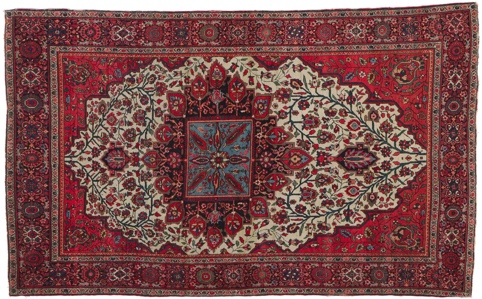 Tapis persan Sarouk Farahan des années 1900 avec style moderne en vente 4