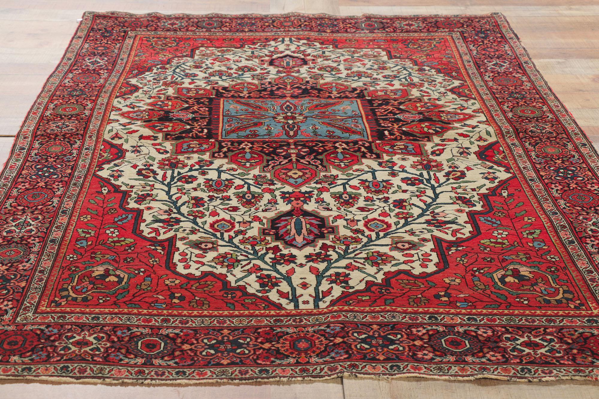 Tapis persan Sarouk Farahan des années 1900 avec style moderne en vente 1