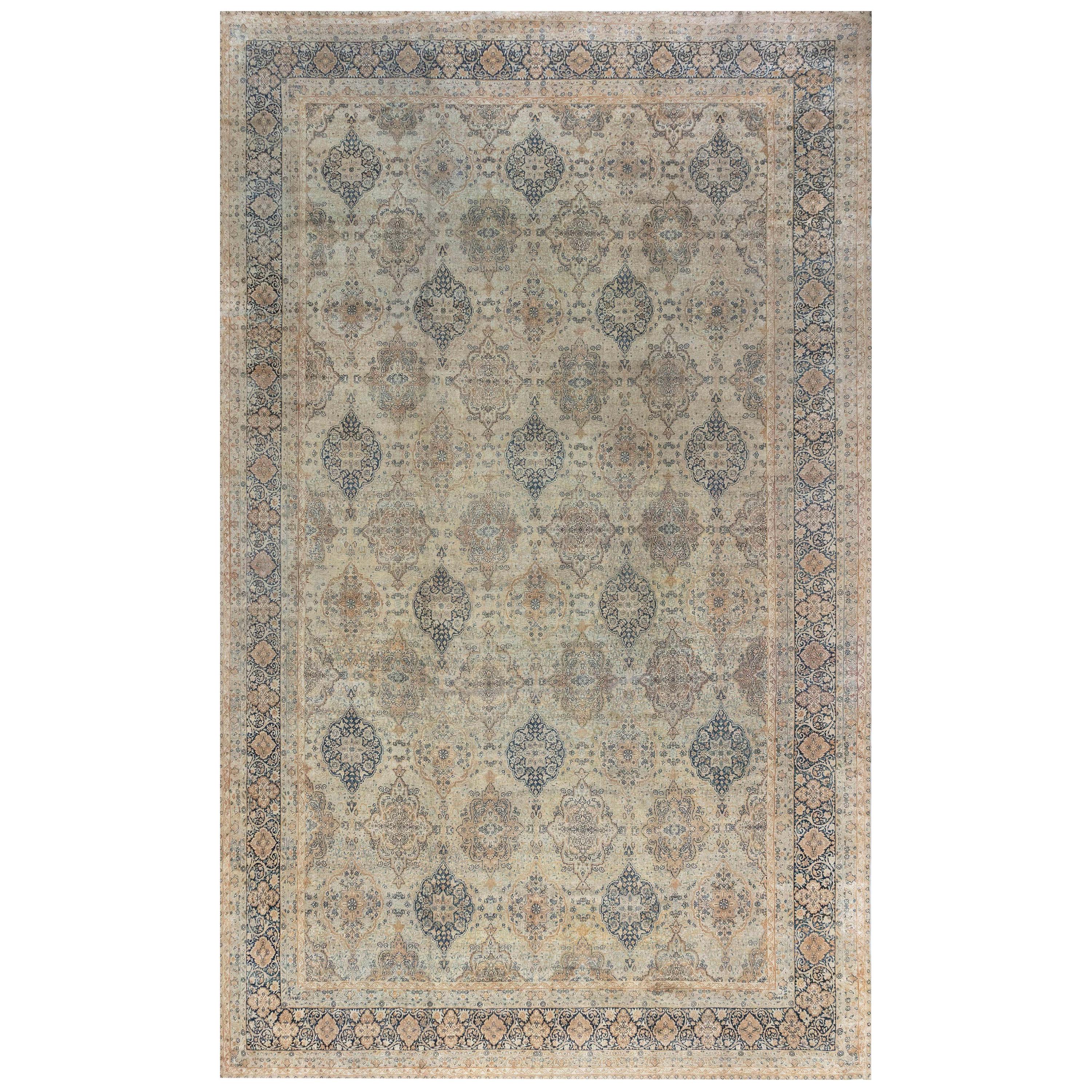 1900s Persian Tabriz Handmade Wool Carpet