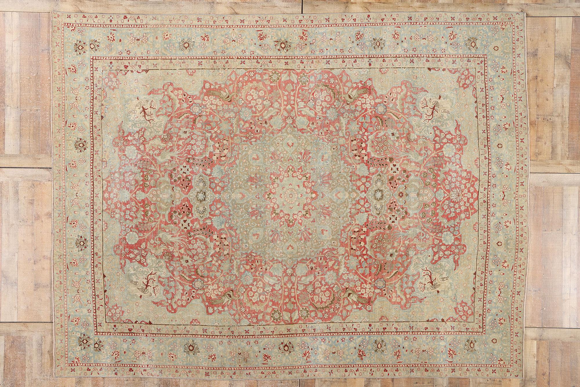 Tappeto persiano Tabriz del 1900 con stile moderno in vendita 1